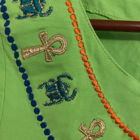 Adam Organic Cotton Egyptian style women’s size small shirt lime color shirt - Picture 3 of 16